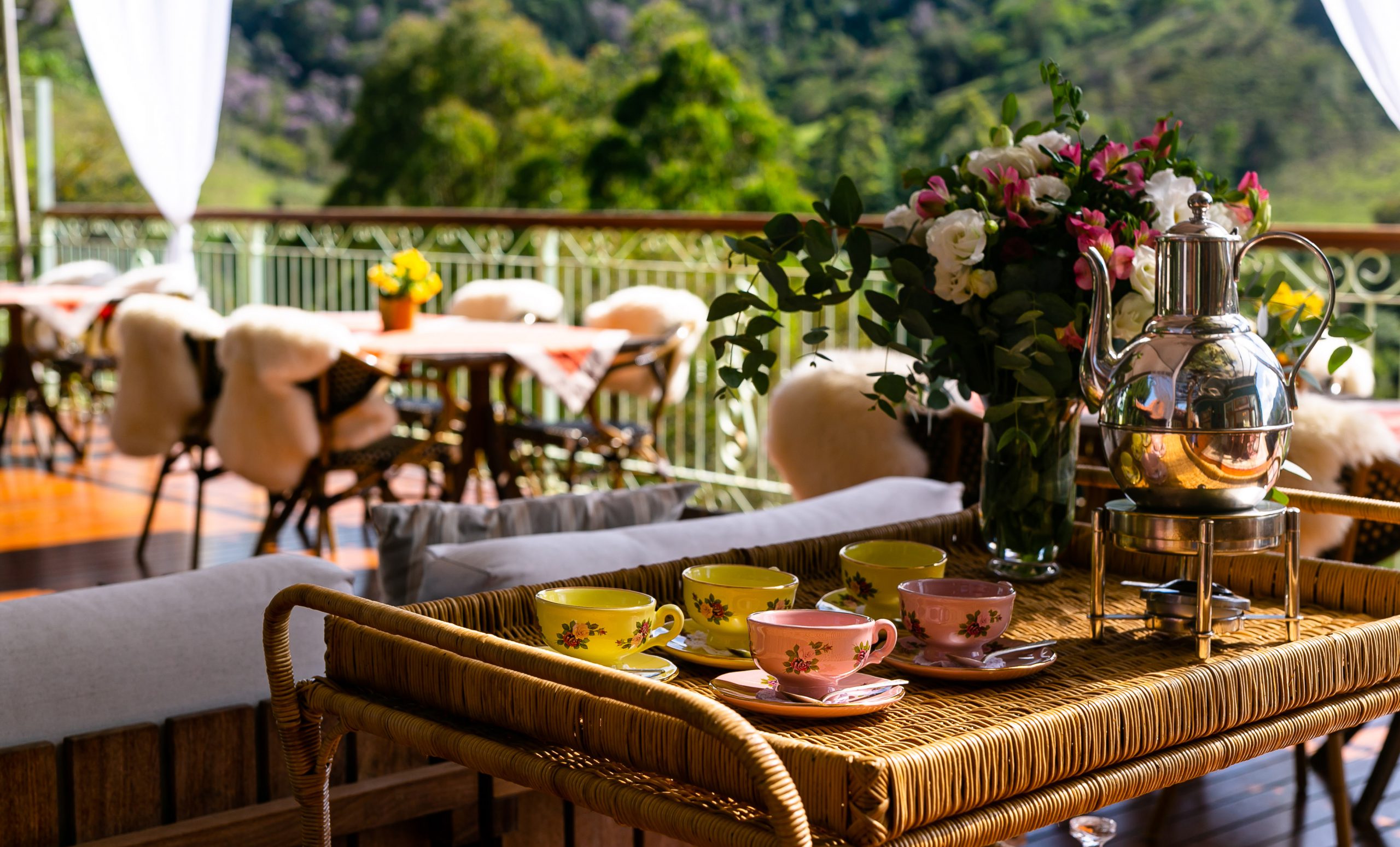 Café da manhã em área externa em Pedra Azul
